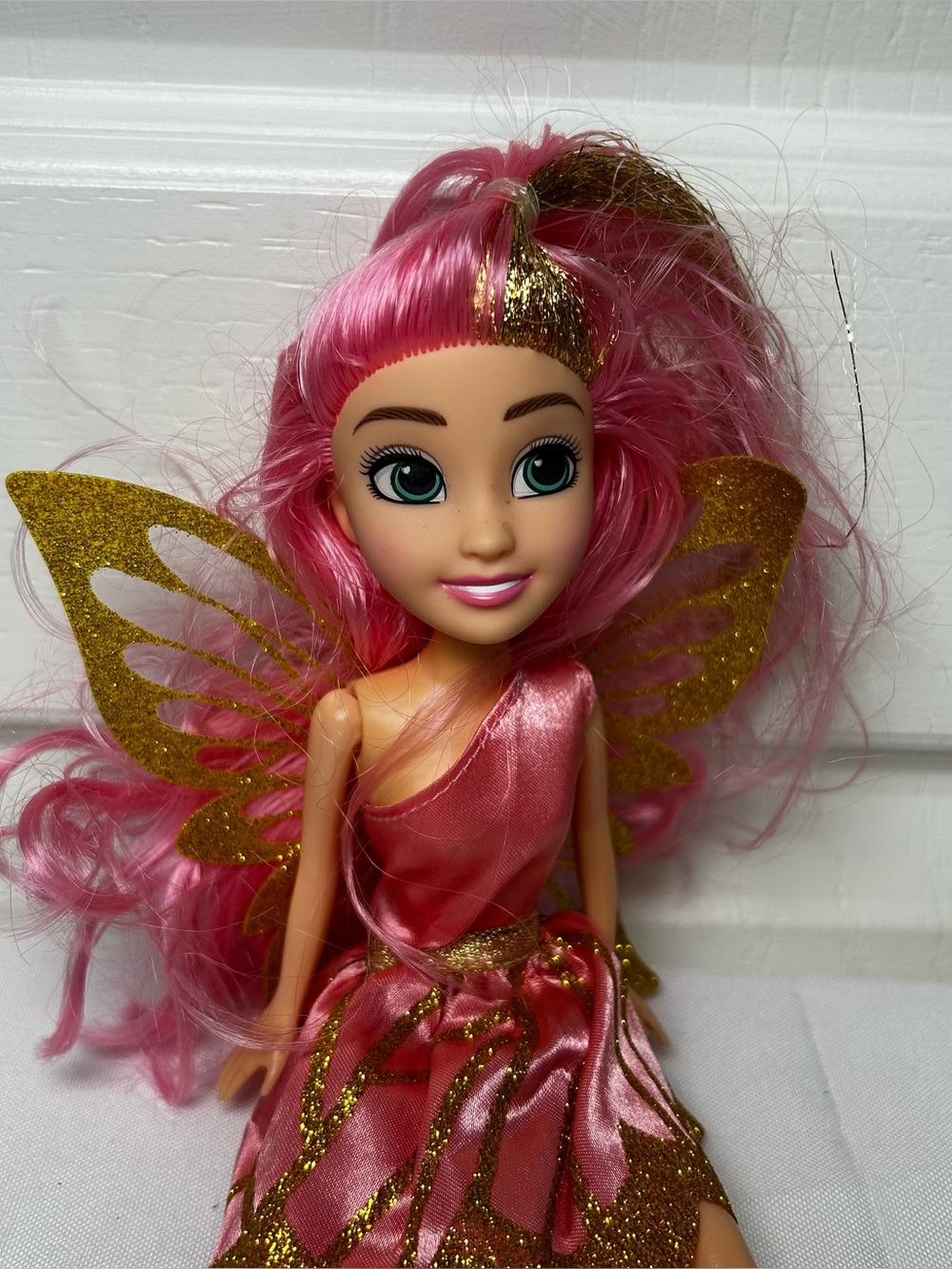 Sparkle Girlz Fashion Doll Fairy Princess Butterfly Wings Figure Zuru Pink Gold